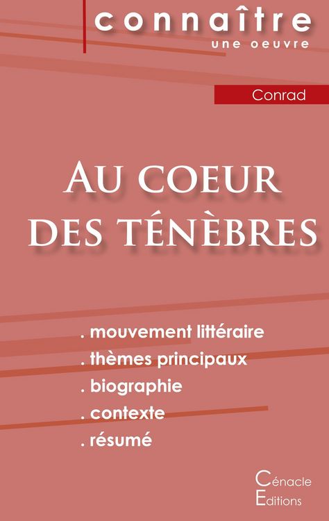 Produktbild: Fiche de lecture Au c&iquest;ur des t&eacute;n&egrave;bres de Joseph Conrad (Analyse litt&eacute;raire de r&eacute;f&eacute;rence et r&eacute;sum&eacute; complet)