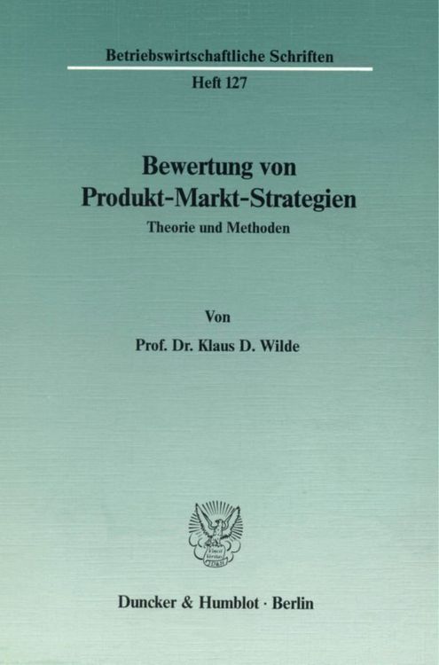Produktbild: Bewertung von Produkt-Markt-Strategien.
