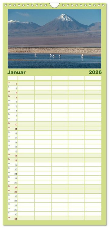 Produktbild: Familienplaner 2026 - Magie dieses S&uuml;damerikanischen Landes, Chile mit 5 Spalten (Wandkalender, 21 x 45 cm) CALVENDO