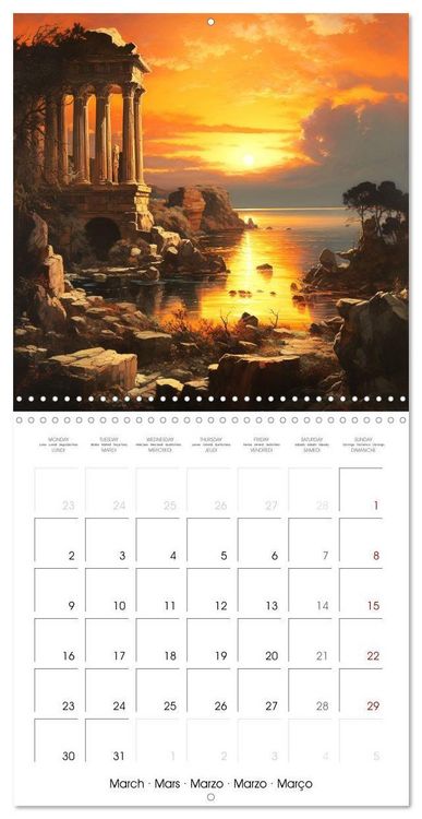 Produktbild: Splendeurs de la Gr&egrave;ce Antique (Calendrier mural carr&eacute; 2026 30x30 cm) Calendrier double avec une page pour vos prises de notes