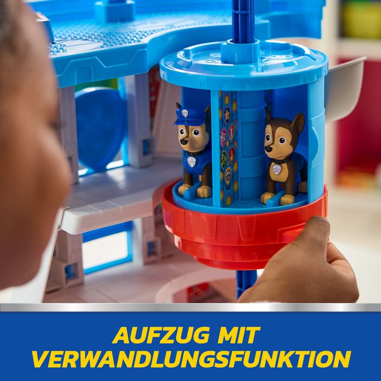 Produktbild: PAW Patrol - Lookout Tower, &uuml;ber 50 cm hoch, Hauptquartier Spielset mit 1 Basis Polizei-Fahrzeug, 2 Chase Figuren und Zubeh&ouml;r