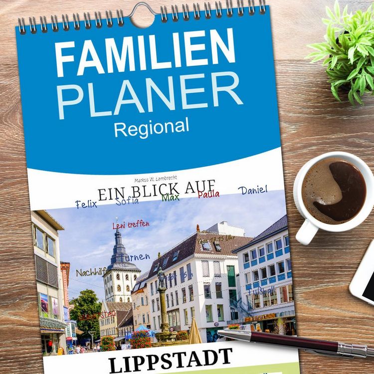 Produktbild: Familienplaner 2026 - Ein Blick auf Lippstadt mit 5 Spalten (Wandkalender, 21 x 45 cm) CALVENDO