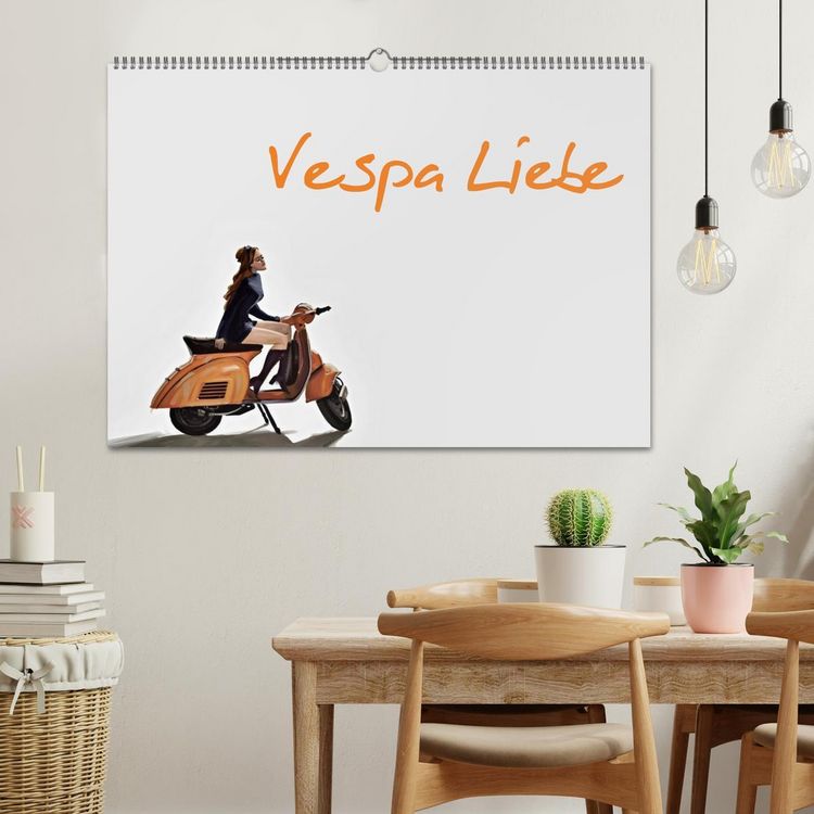 Produktbild: Vespa Liebe (Wandkalender 2026 DIN A2 quer), CALVENDO Monatskalender