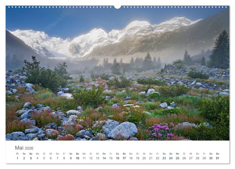 Produktbild: Die Sch&ouml;nheit der Alpen (Wandkalender 2026 DIN A2 quer), CALVENDO Monatskalender