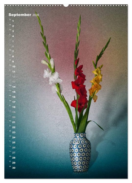 Produktbild: Blumenschmuck in Bunzlau Keramik (hochwertiger Premium Wandkalender 2026 DIN A2 hoch), Kunstdruck in Hochglanz