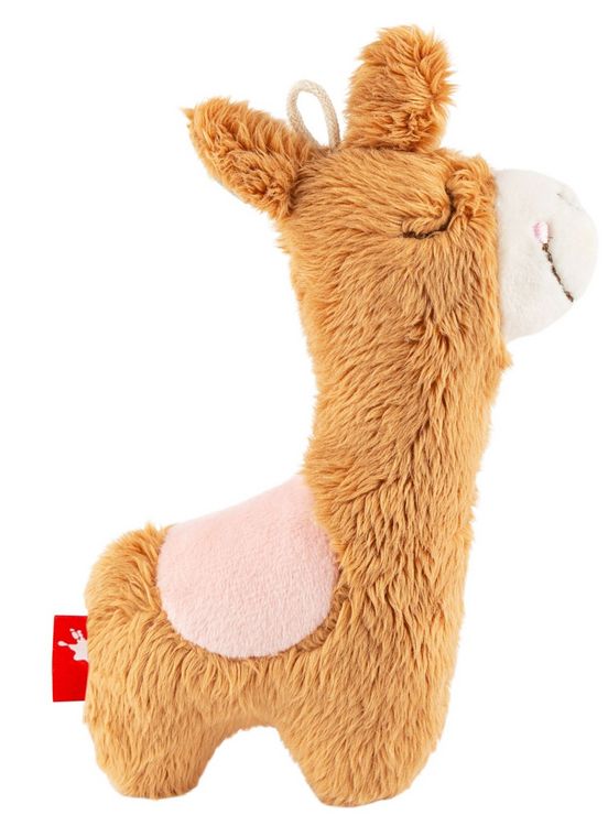 Produktbild: Sigikid 43434 - Greifling Rassel Lama, Red Stars, Pl&uuml;sch, 14 cm