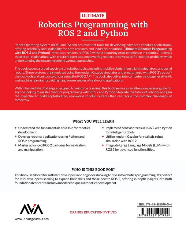 Produktbild: Ultimate Robotics Programming with ROS 2 and Python