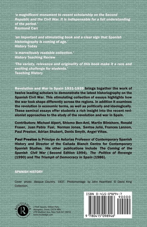 Produktbild: Revolution and War in Spain, 1931-1939