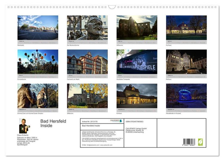 Produktbild: Bad Hersfeld Inside (Wandkalender 2026 DIN A2 quer), CALVENDO Monatskalender