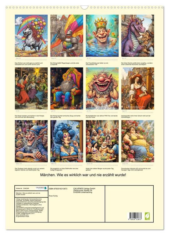 Produktbild: M&auml;rchen. Wie es wirklich war und nie erz&auml;hlt wurde! (Wandkalender 2026 DIN A2 hoch), CALVENDO Monatskalender