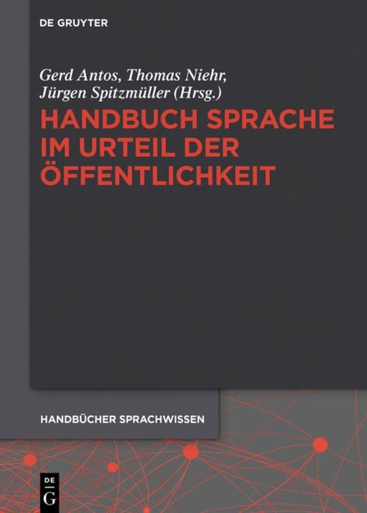 Produktbild: Handbuch Sprache im Urteil der &Ouml;ffentlichkeit