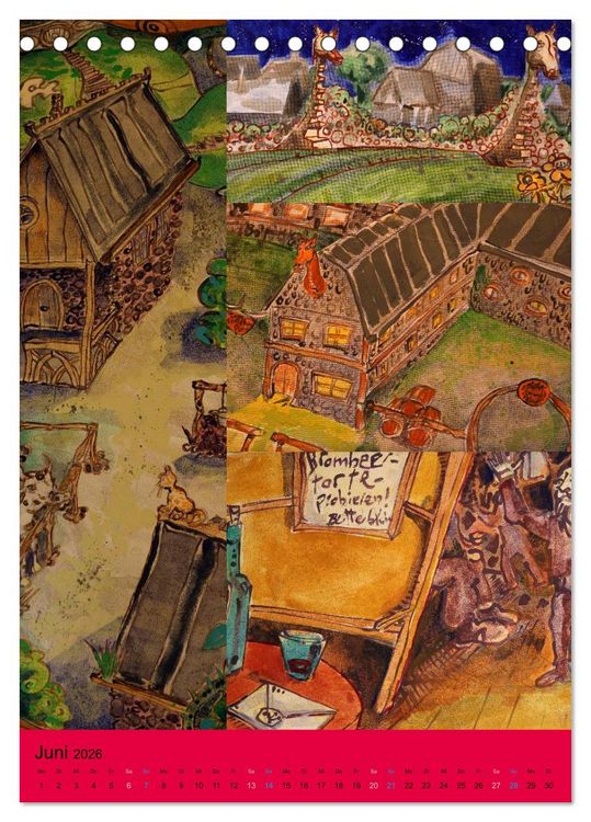 Produktbild: Thilia. Reise durch Mittelerde. Acrylmalerei von Michael Weiler. (Tischkalender 2026 DIN A5 hoch), CALVENDO Monatskalender