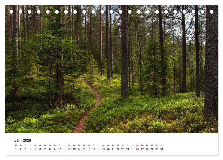 Produktbild: Finnland: Land der 1000 Seen (Tischkalender 2026 DIN A5 quer), CALVENDO Monatskalender