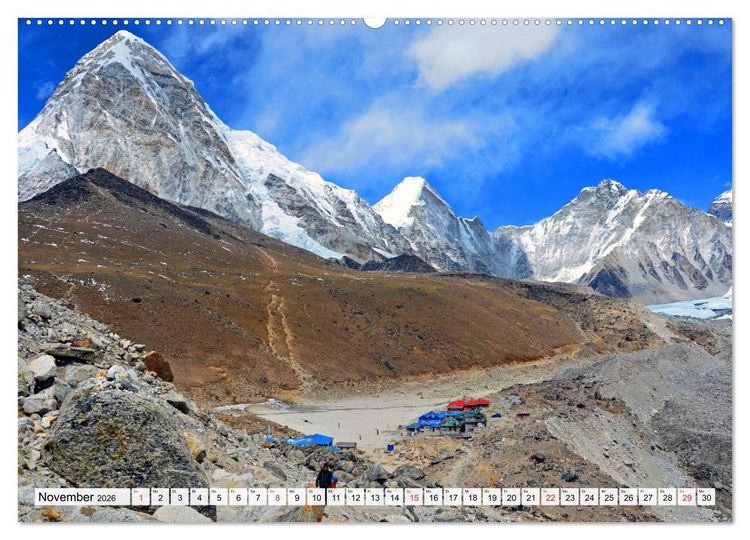 Produktbild: Wohnen im HIMALAYA (hochwertiger Premium Wandkalender 2026 DIN A2 quer), Kunstdruck in Hochglanz