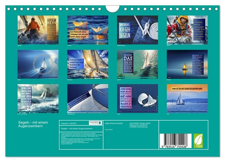 Produktbild: Segeln - mit einem Augenzwinkern (Wandkalender 2027 DIN A4 quer), CALVENDO Monatskalender