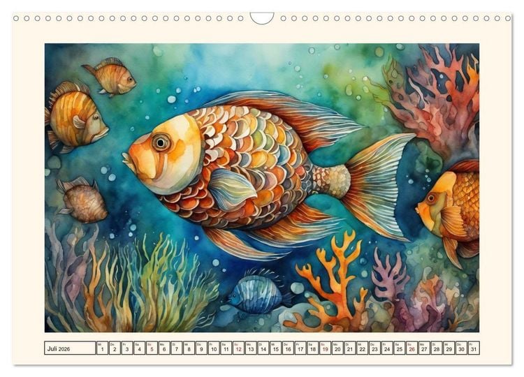 Produktbild: Geheimnisvolle Unterwasserwelten (Wandkalender 2026 DIN A3 quer), CALVENDO Monatskalender