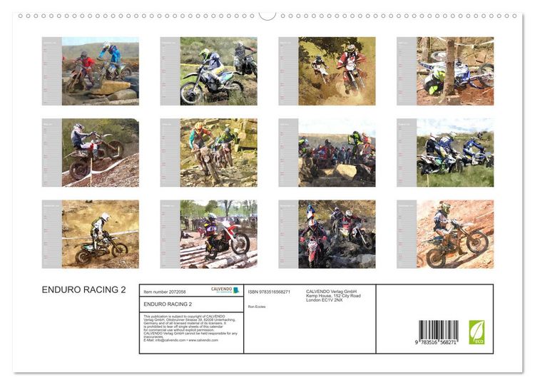 Produktbild: ENDURO RACING 2 (High Quality Premium Wall Calendar 2026 DIN A2 landscape),CALVENDO 12 Month Wall Calendar