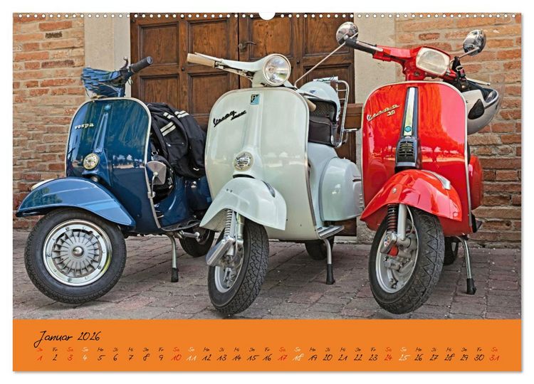 Produktbild: Vespa Liebe (Wandkalender 2026 DIN A2 quer), CALVENDO Monatskalender