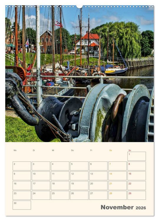 Produktbild: Ostfriesland - Carolinensiel, der Museumshafen (Wandkalender 2026 DIN A2 hoch), CALVENDO Monatskalender
