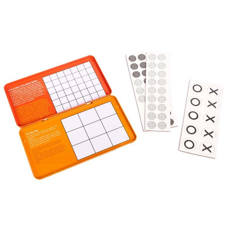 Produktbild: Magnetspiel Tic Tac Toe & 4 in einer Reihe Metalldose