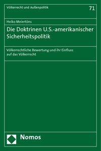 Produktbild: Die Doktrinen U.S.-amerikanischer Sicherheitspolitik