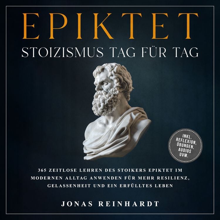 Produktbild: Epiktet - Stoizismus Tag f&uuml;r Tag: 365 zeitlose Lehren des Stoikers Epiktet im modernen Alltag anwenden f&uuml;r mehr Resilienz, Gelassenheit und ein erf&uuml;lltes Leben - inkl. Reflexion, &Uuml;bungen, Audios uvm.