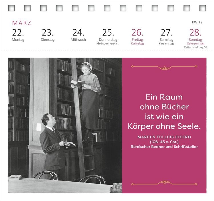 Produktbild: Postkartenkalender Der Literaturkalender 2027