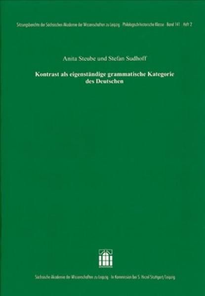 Produktbild: Kontrast als eigenst&auml;ndige grammatische Kategorie des Deutschen