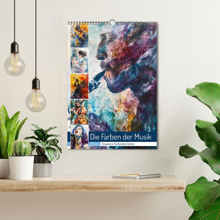 Produktbild: Die Farben der Musik (Wandkalender 2026 DIN A3 hoch), CALVENDO Monatskalender