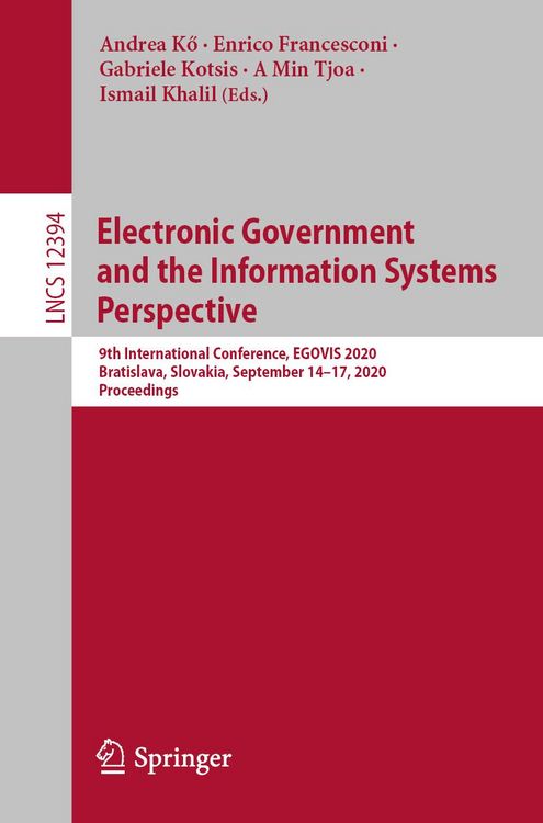 Produktbild: Electronic Government and the Information Systems Perspective