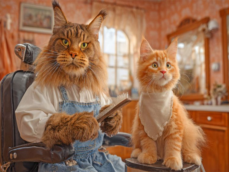 Produktbild: CALVENDO Puzzle Fris&ouml;r Katze | 1000 Teile Lege-Gr&ouml;&szlig;e 64x48cm Foto-Puzzle f&uuml;r gl&uuml;ckliche Stunden