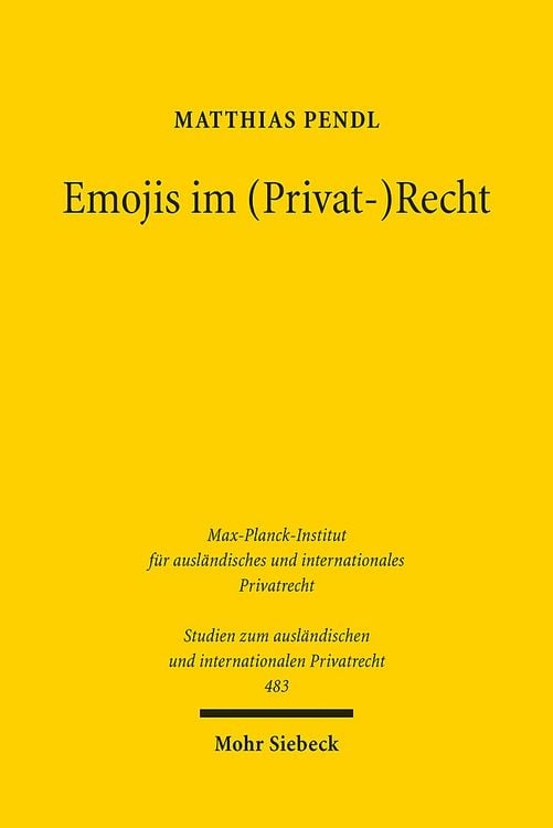 Produktbild: Pendl, M: Emojis im (Privat-)Recht