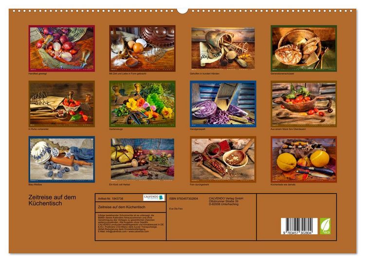 Produktbild: Zeitreise auf dem K&uuml;chentisch (hochwertiger Premium Wandkalender 2026 DIN A2 quer), Kunstdruck in Hochglanz