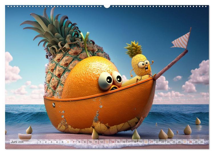 Produktbild: Fetzige Fr&uuml;chte (Wandkalender 2026 DIN A2 quer), CALVENDO Monatskalender