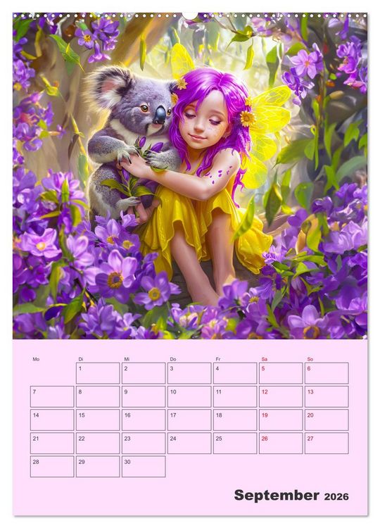 Produktbild: Elfenkinder der Natur - Niedlicher Termin-Planer f&uuml;r das Jahr (Wandkalender 2026 DIN A2 hoch), CALVENDO Monatskalender