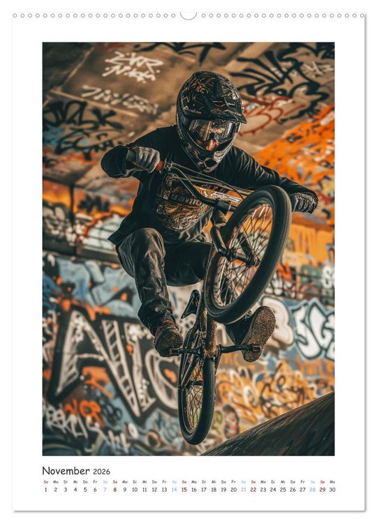 Produktbild: BMX Action (Wandkalender 2026 DIN A2 hoch), CALVENDO Monatskalender