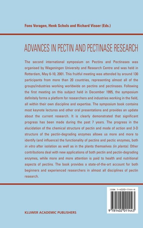 Produktbild: Advances in Pectin and Pectinase Research