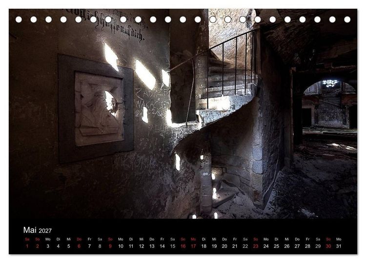 Produktbild: Verlassene Orte - Die sch&ouml;nsten Treppenh&auml;user (Tischkalender 2027 DIN A5 quer), CALVENDO Monatskalender