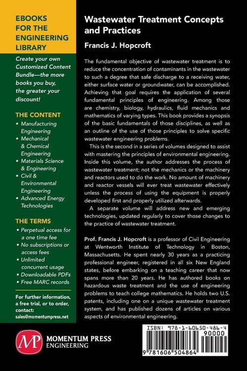 Produktbild: Wastewater Treatment Concepts and Practices
