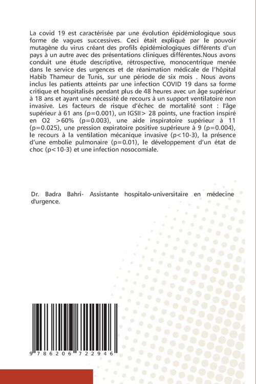 Produktbild: &Eacute;chec de la ventilation non invasive chez les patients COVID-19