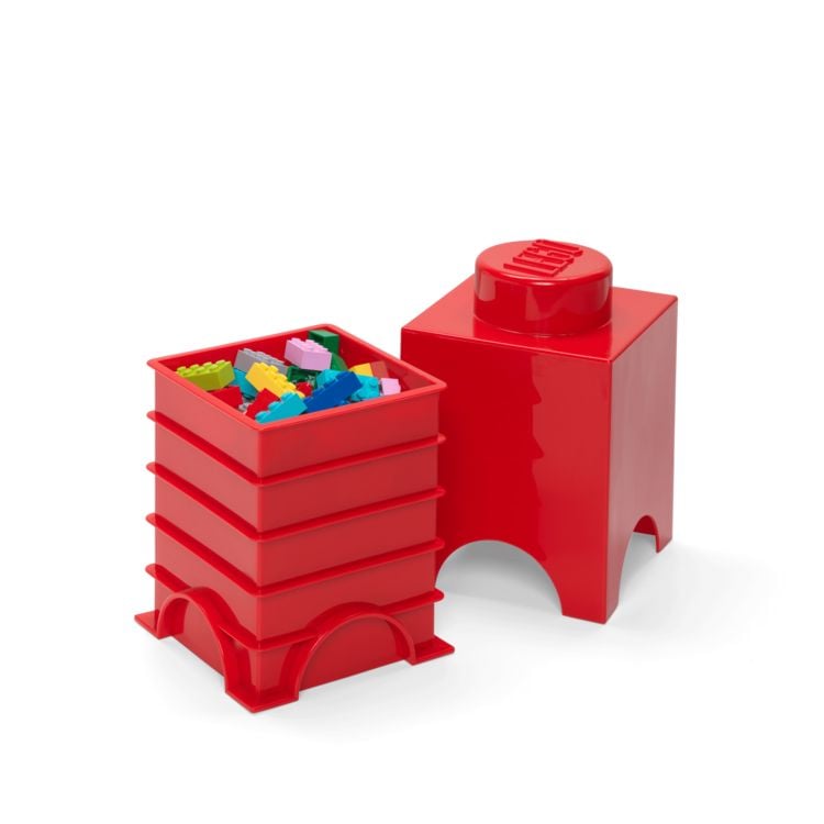 Produktbild: LEGO&reg; Aufbewahrungsstein 1 Noppe Rot
