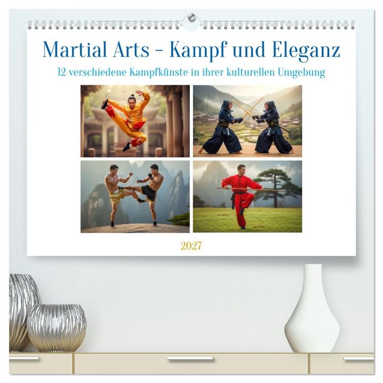 Produktbild: Martial Arts - Kampf und Eleganz (hochwertiger Premium Wandkalender 2027 DIN A2 quer), Kunstdruck in Hochglanz