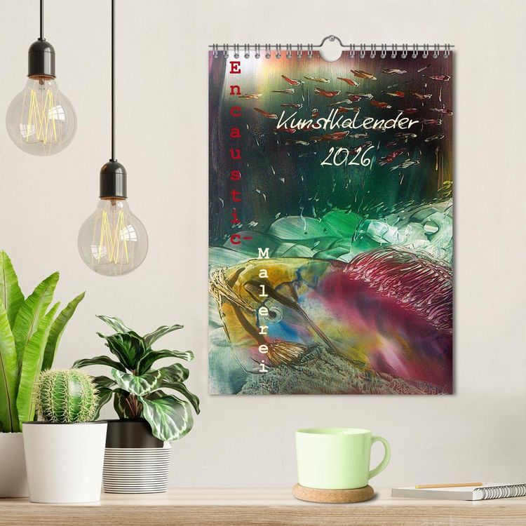 Produktbild: Encaustic-Malerei Kunstkalender 2026 (Wandkalender 2026 DIN A4 hoch), CALVENDO Monatskalender