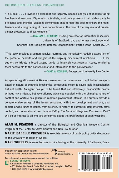 Produktbild: Incapacitating Biochemical Weapons
