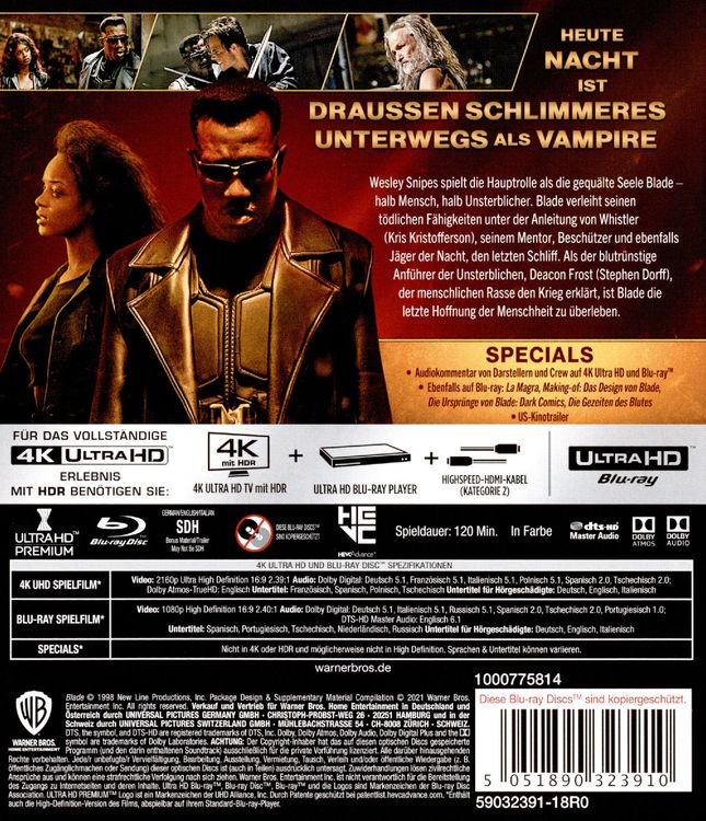 Produktbild: Blade (4K Ultra HD) (+ Blu-ray 2D)