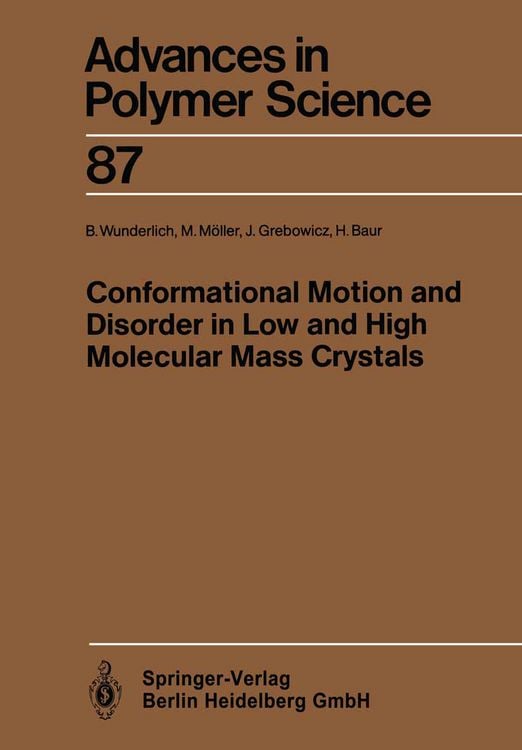 Produktbild: Conformational Motion and Disorder in Low and High Molecular Mass Crystals