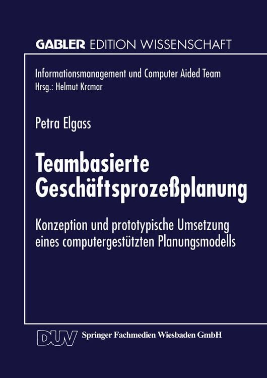Produktbild: Teambasierte Geschäftsprozeßplanung