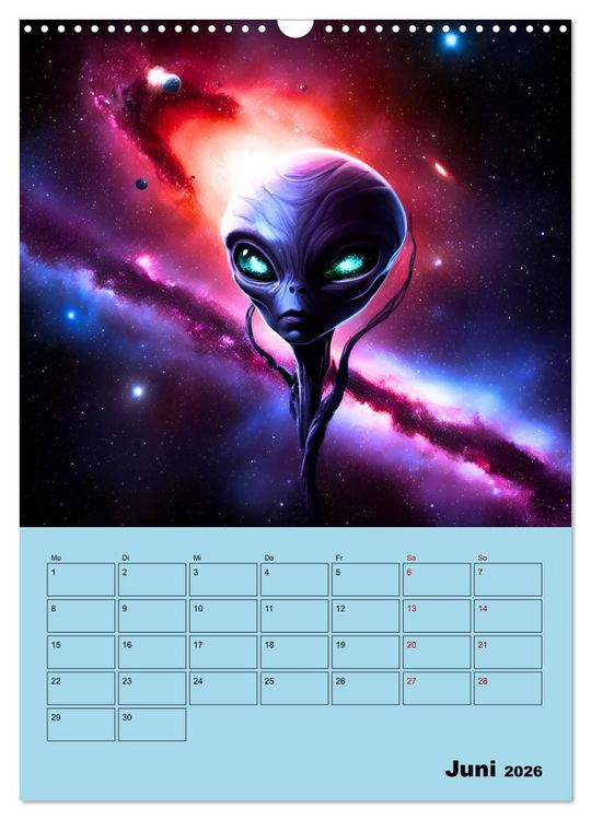 Produktbild: Galaktische Begegnungen (Wandkalender 2026 DIN A3 hoch), CALVENDO Monatskalender