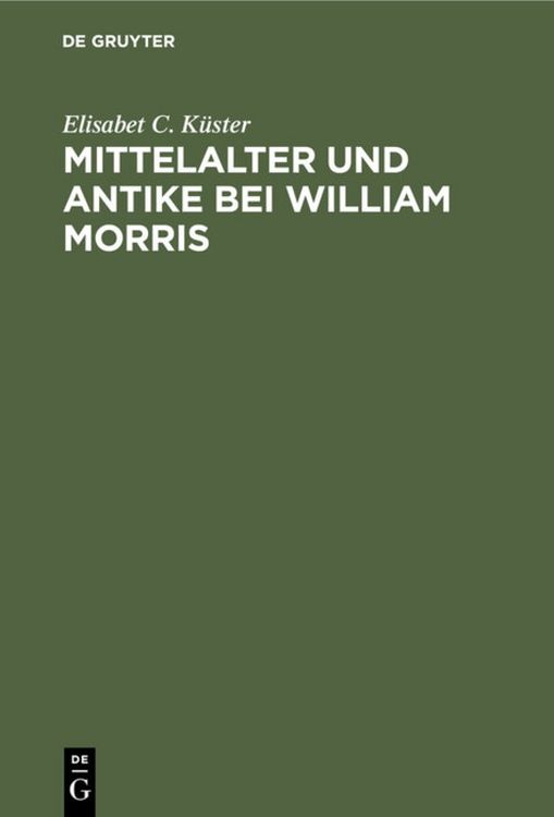Produktbild: Mittelalter und Antike bei William Morris