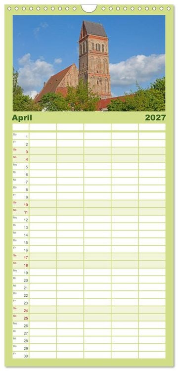 Produktbild: Familienplaner 2027 - Hansest&auml;dte in Norddeutschland mit 5 Spalten (Wandkalender, 21 x 45 cm) CALVENDO